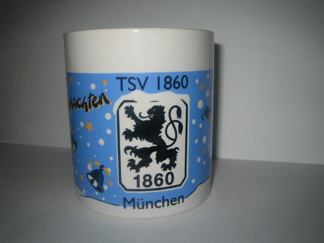 KAFFEEBECHER TASSE POTT „Schal” TSV 1860 MÜNCHEN NEU 
