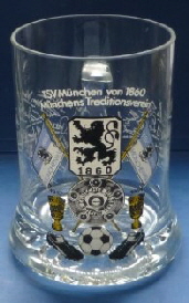 0.5 Glaskrug Tradition, groe weisse Schrift mit Unterschriften