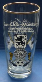 0.5 Glas Tradition, mittlere Schrift, Fan-Club Mainburg, mit Unterschriften