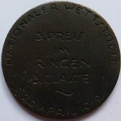 1919-041-20  Schwerathletik Abteilung T.u.S.V.M - Nationale Wettstreit - 3 Preis im Ringen 3. Classe   (2)