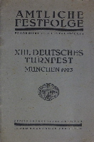1923 - 13. Deutsches Turnfest Mnchen Amtliche Festfolge (1)