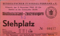 1960-61 2.11.60 Sddeutschland - Zentralungarn