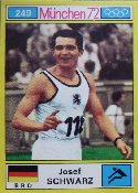 1972 Panini Olympia 72 Nr. 249 J. Schwarz Weitsprung