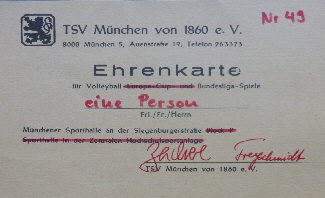 1980-81 Dr. E. Riedl - Dauerkarte Volleyball (1)