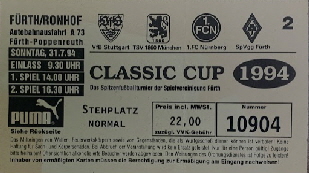 1994-95  Turnier in  Fürth Nürnberg-60 0-4