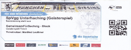 2019-20 Geisterspiel 60 - Unterhaching Print