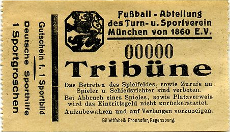 30er Jahre Eintrittskarte